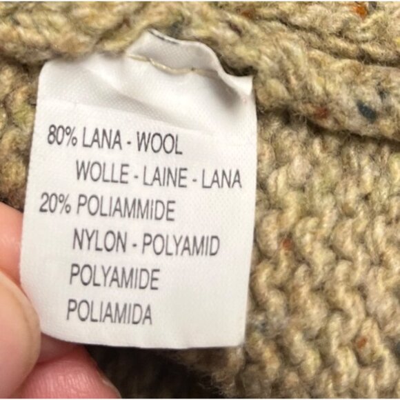 Murphy & Nye Sailmakers Beige Wool Blend Zip-Up Sweater XL Mens Made In Italy - Picture 4 of 14